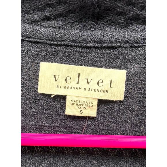 Velvet by Graham & Spencer, Navy Cardigan, Open Front,NWOT, Woman's Size S - Picture 2 of 4